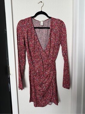 h&m pink velour dress H & M Pink Velvet Dress
